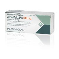 GYNO-DAKTARIN 400 mg 3 fol emätinpuikko, kaps, pehmeä