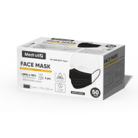 Medrull Face Mask kirurginen kasvonsuoja musta 50 kpl