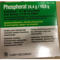 PHOSPHORAL 24,4/10,8 g 2x45 ml oraaliliuos 542/240 mg/ml