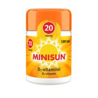 Minisun D-Vitamiini 20 mikrog 100 purutabl