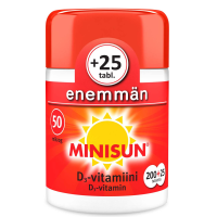 Minisun D-Vitamiini 50 mikrog 225 purutabl 200+25 purutabl