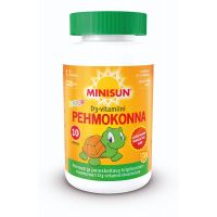 Minisun D-vitamiini Pehmokonna Junior 10 mikrog 120 kpl pureskeltava pehmytpal