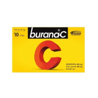 BURANA-C 400/300 mg 10 fol tabl, kalvopääll