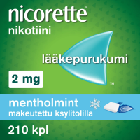 Nicorette Mentholmint 2 mg 210 kpl lääkepurukumi