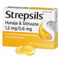 STREPSILS HUNAJA & SITRUUNA 1,2/0,6 mg 24 fol imeskelytabletti