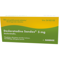 DESLORATADINE SANDOZ 5 mg 10 fol tabletti, kalvopäällysteinen