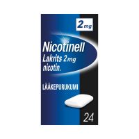 Nicotinell Lakrits 2 mg 24 kpl lääkepurukumi