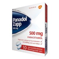 PANADOL ZAPP 500 mg 10 fol tabl, kalvopääll