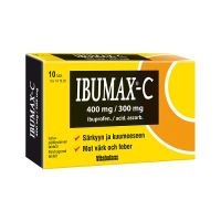 IBUMAX-C 400/300 mg 10 fol tabl, kalvopääll