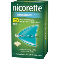 Nicorette Mentholmint 4 mg 105 kpl lääkepurukumi