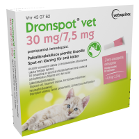 DRONSPOT VET 30/7,5 mg 2x0,35 ml paikallisvaleluliuos pienille kissoille