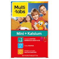Multi-Tabs Mini + kalsium vadelma-mansikka 60 purutabl