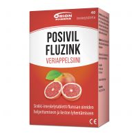 Posivil Fluzink veriappelsiini 40 tabl imeskelytabletti