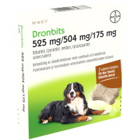DRONBITS 525/504/175 mg 2 fol vet tabl