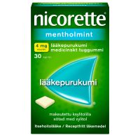 Nicorette Mentholmint 4 mg 30 kpl lääkepurukumi