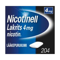 NICOTINELL LAKRITS 4 mg 204 fol lääkepurukumi