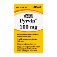 PYRVIN 100 mg 20 kpl tabletti, kalvopäällysteinen