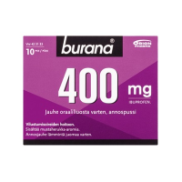 BURANA 400 mg 10 kpl jauhe oraaliliuosta varten, annospussi