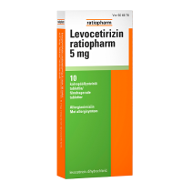 LEVOCETIRIZIN RATIOPHARM 5 mg 10 fol tabletti, kalvopäällysteinen