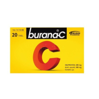 BURANA-C 400/300 mg 20 fol tabl, kalvopääll