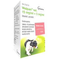 Welpan vet. 15 mg/ml + 5 mg/ml 50 ml oraalisuspensio
