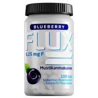 Flux Blueberry fluoritabletti 100 imeskelytabletti