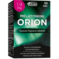 Melatoniini Orion 1,9 mg 30 tabl suussa hajoava