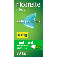 Nicorette Freshmint 4 mg 30 kpl lääkepurukumi