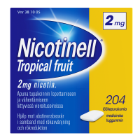 NICOTINELL TROPICAL FRUIT 2 mg 204 fol lääkepurukumi