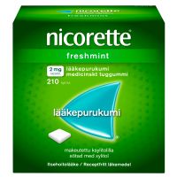 Nicorette Freshmint 2 mg 210 kpl lääkepurukumi