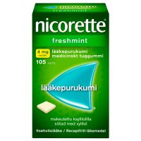 Nicorette Freshmint 4 mg 105 kpl lääkepurukumi