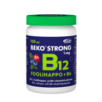 Beko Strong B12+foolihappo+B6 100 purutabl mustikka-karpalo