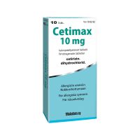 CETIMAX 10 mg 10 fol tabl, kalvopääll
