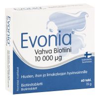 Evonia Vahva Biotiini 10000 mikrog 60 tablettia