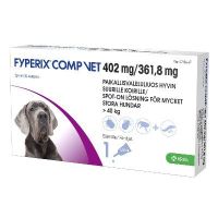 FYPERIX COMP VET 402/361,8 mg 4,02 ml paikallisvaleluliuos hyvin suurille koiril