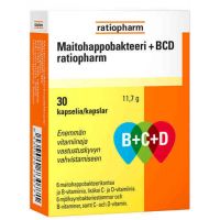 Maitohappobakteeri B+C+D Ratiopharm 30 kaps