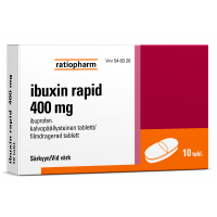 IBUXIN RAPID 400 mg 10 fol tabl, kalvopääll