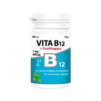 Vita B12-vitamiini + foolihappo 100 tabl