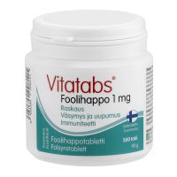 Vitatabs Foolihappo 1 mg 300 tabl