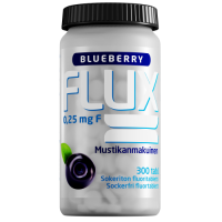 Flux Blueberry fluoritabletti 300 imeskelytabletti