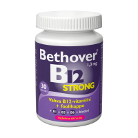 Bethover Strong B12-vitamiini Vadelma-sitruuna 30 tabl