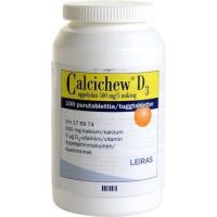 CALCICHEW D3 APPELSIINI 500 mg/5 mikrog 100 kpl purutabletti