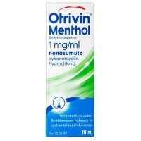 OTRIVIN MENTHOL SÄILYTYSAINEETON 1 mg/ml 10 ml nenäsumute, liuos