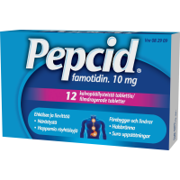 PEPCID 10 mg 12 fol tabl, kalvopääll