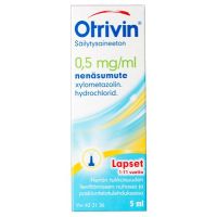 OTRIVIN SÄILYTYSAINEETON 0,5 mg/ml 5 ml nenäsumute, liuos