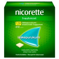 Nicorette Freshmint 4 mg 210 kpl lääkepurukumi