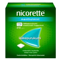 Nicorette Mentholmint 2 mg 210 kpl lääkepurukumi
