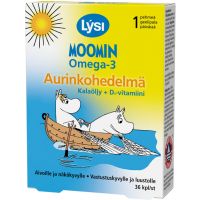 Lysi Omega-3 Moomin pehmeä geelipala 36 kpl