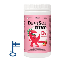 Devisol Dino Mansikka 10 mikrog 100 purutabl
