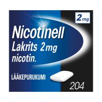 Nicotinell Lakrits 2 mg 204 kpl lääkepurukumi